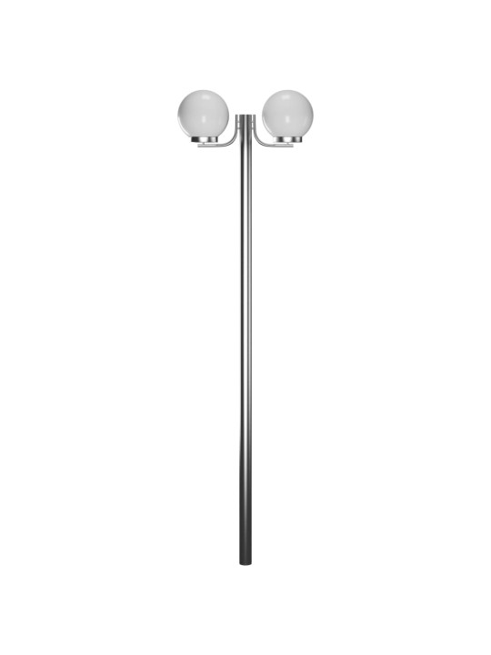Vysoká zahradní lampa se 2 svítidly 220 cm