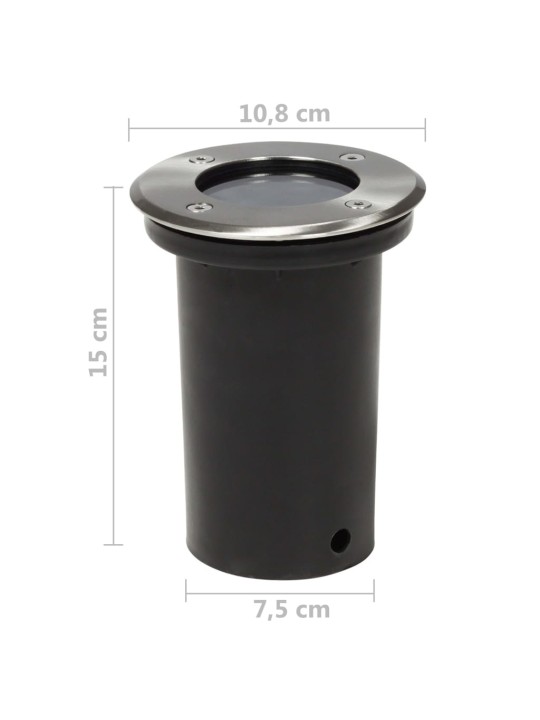 Zápustná zemní zahradní svítidla 3x kulatá