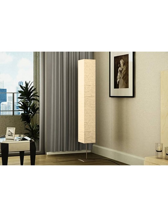 Stojací lampa s ocelovým stojánkem béžová 170 cm