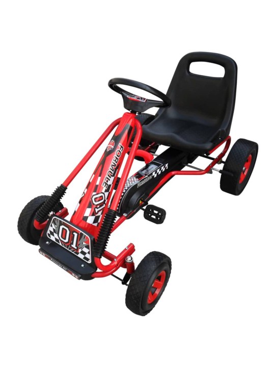 Dětská šlapací motokára červená
