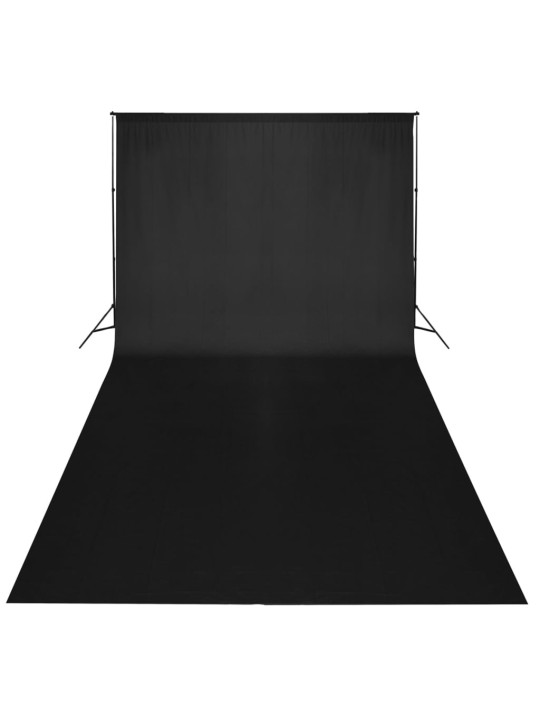 Fotopozadí bavlněné bez stojanu černé 300 x 300 cm