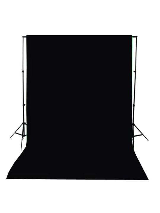 Fotopozadí bavlněné bez stojanu černé 300 x 300 cm