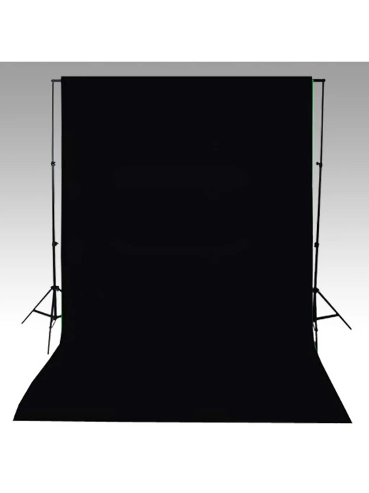 Fotopozadí bavlněné bez stojanu černé 600 x 300 cm