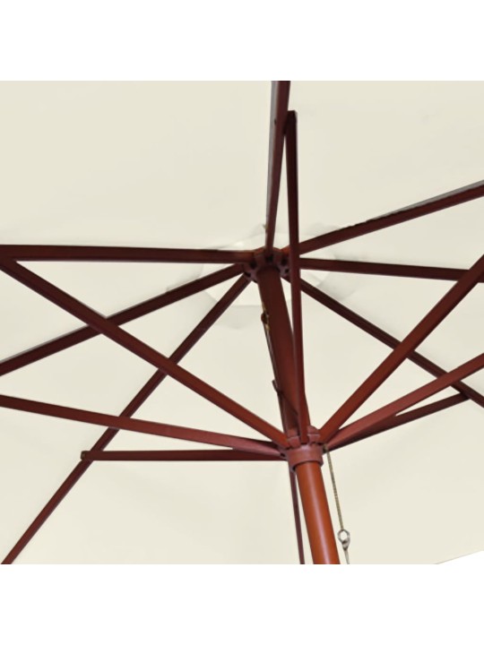Slunečník 300 x 258 cm pískově bílý