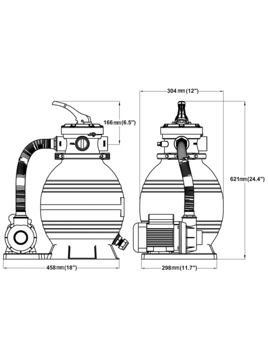 Písková filtrace s čerpadlem 400 W 11 000 l/h