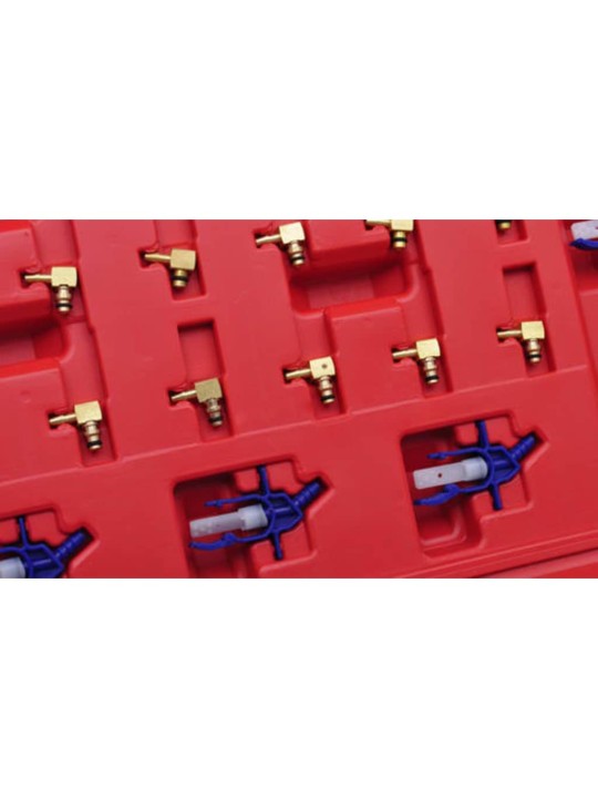 Průtokoměr pro dieselové motory Common Rail se sadou adaptérů