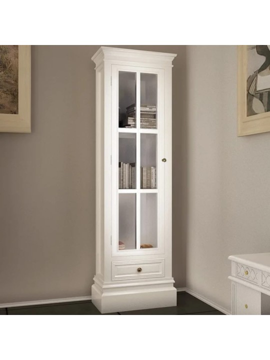 Elegantní knihovna se 3 policemi bílá dřevěná