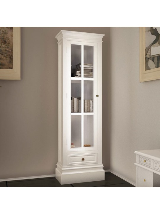 Elegantní knihovna se 3 policemi bílá dřevěná