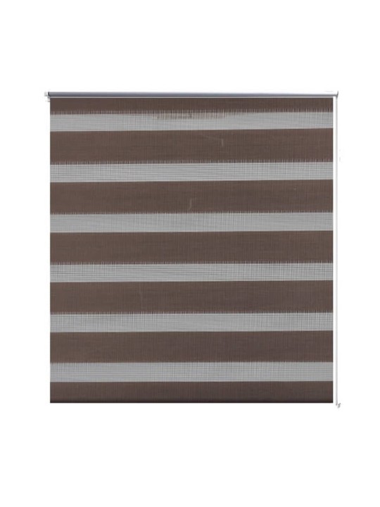 Roleta den a noc / Zebra / Twinroll 70x120 cm kávová