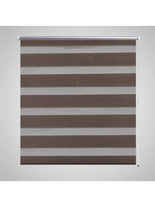 Roleta den a noc / Zebra / Twinroll 70x120 cm kávová
