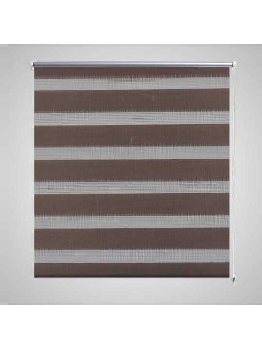 Roleta den a noc / zebra / twinroll 90x150 cm kávová