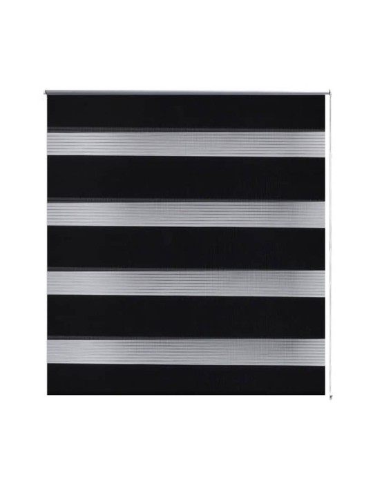 Roleta den a noc / Zebra / Twinroll 120x230 cm černá