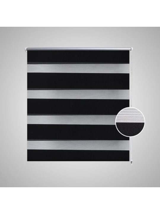 Roleta den a noc / Zebra / Twinroll 120x230 cm černá