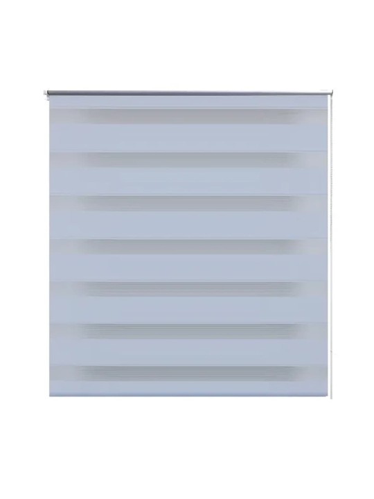 Roleta den a noc / Zebra / Twinroll 40x100 cm bílá