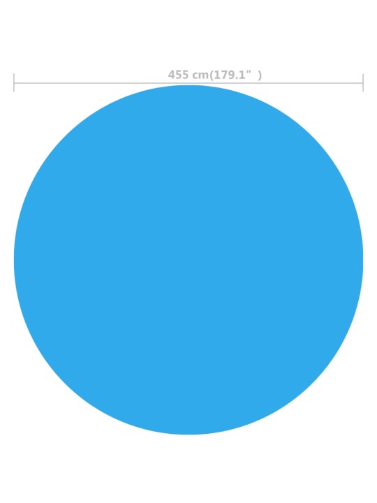 Plovoucí kulatý solární PE kryt na bazén 455 cm modrý