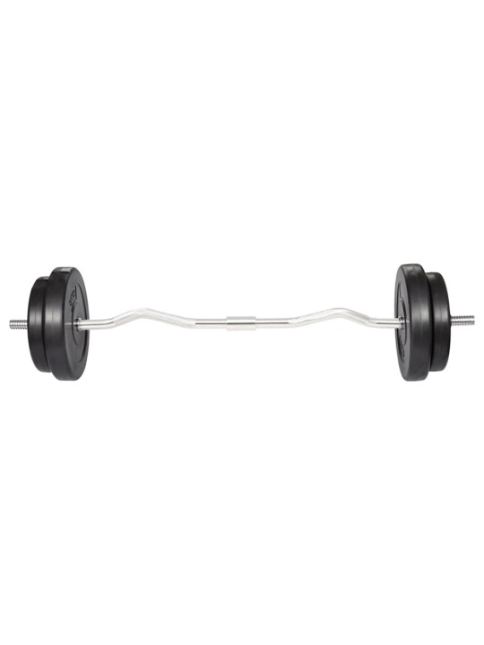 Zakřivená tyč se závažím 30 kg