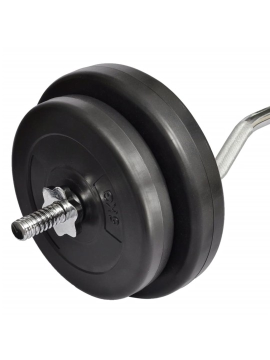 Zakřivená tyč se závažím 30 kg