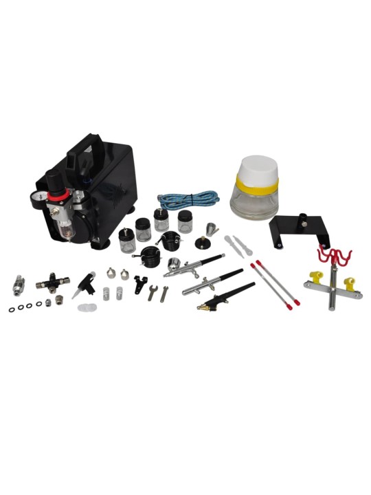 Airbrush souprava kompresoru se 3 pistolemi