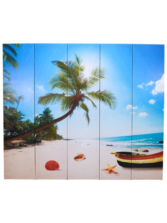 Skládací paraván 200 x 170 cm pláž