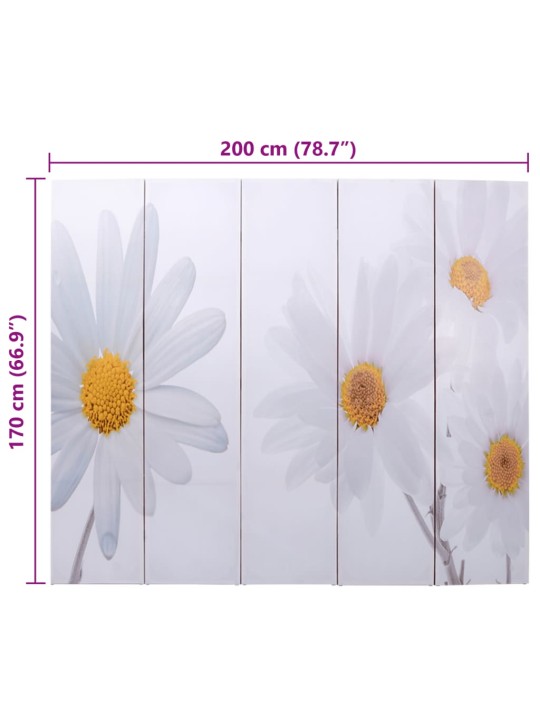 Skládací paraván 200 x 170 cm květina