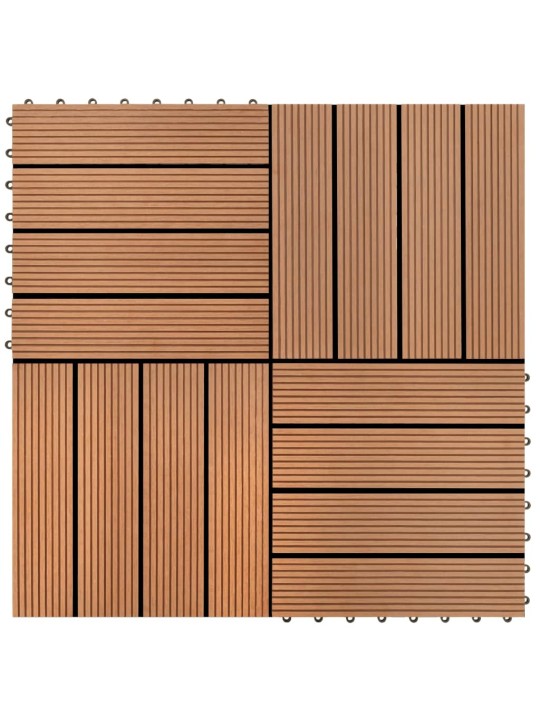 WPC dlaždice 30x30cm 11 ks 1 m2, hnědé