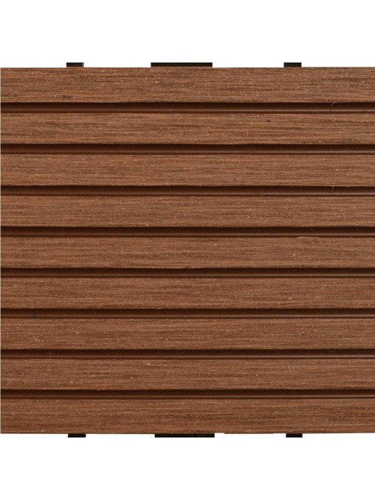 WPC dlaždice 30x30cm 11 ks 1 m2, hnědé