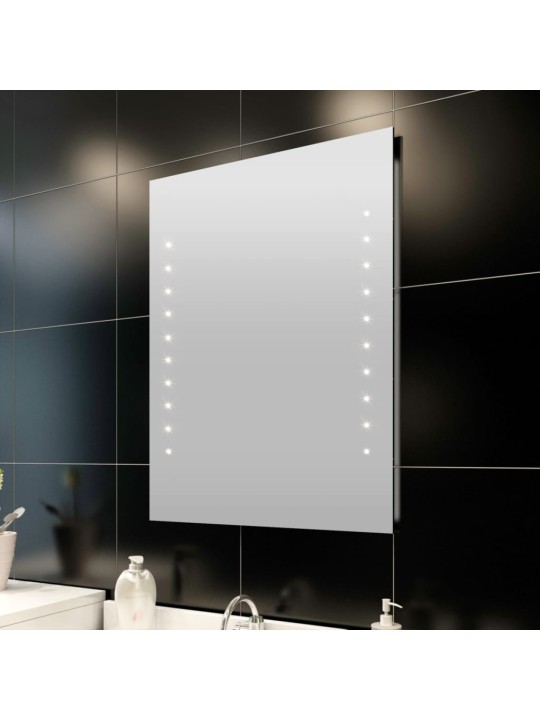 Koupelnové zrcadlo s LED diodami, nástěnné, 60 x 80 cm (D x V)