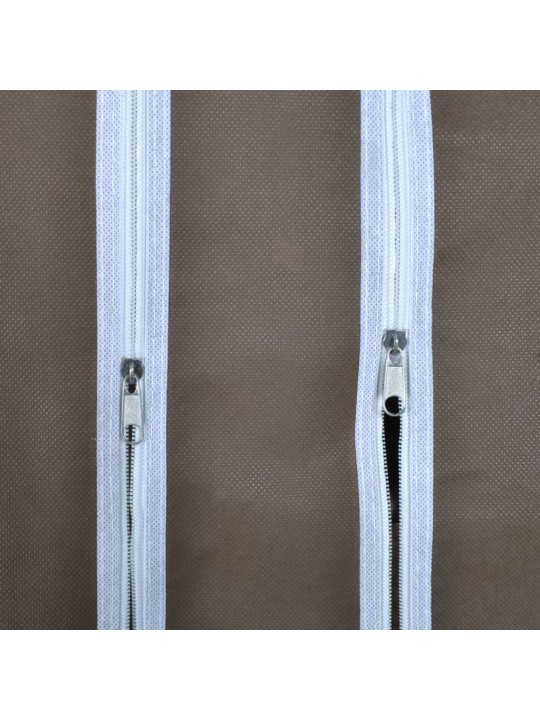 Látková šatní skříň s přihrádkami a tyčemi 45x150x176 cm hnědá