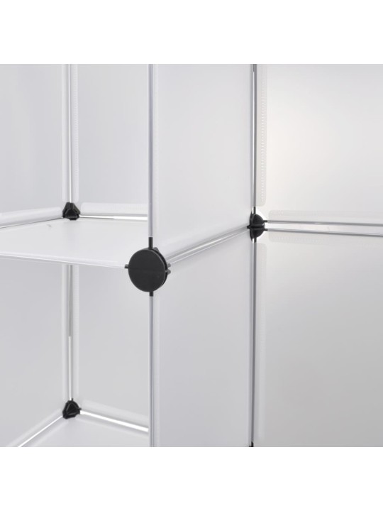 Modulární skříň s 18 přihrádkami bílá 37 x 146 x 180,5 cm
