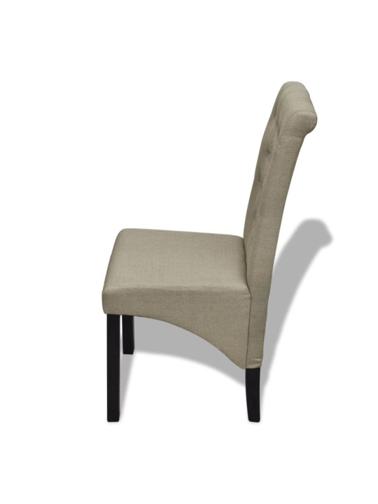 Jídelní židle 2 ks béžové textil