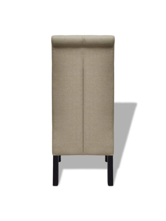 Jídelní židle 2 ks béžové textil