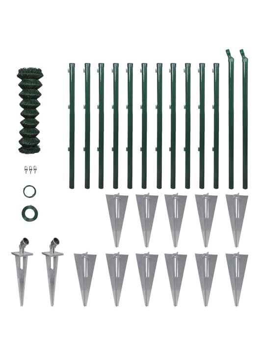Drátěné pletivo se sloupky a kolíky ocel 1,25 x 25 m