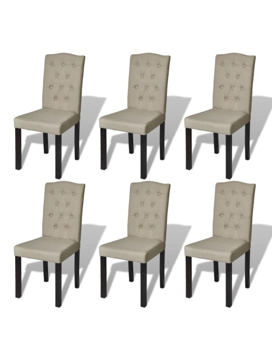 Jídelní židle 6 ks velbloudí textil