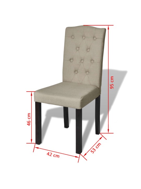 Jídelní židle 6 ks velbloudí textil
