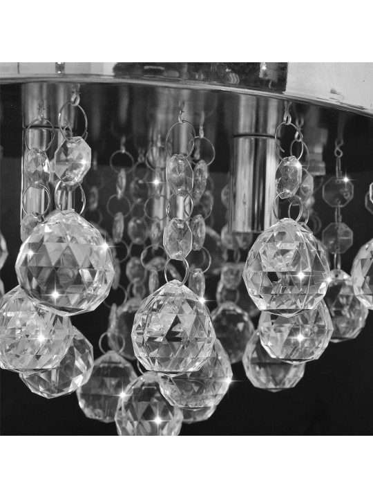 Visací stropní svítidlo křišťálový lustr chromový