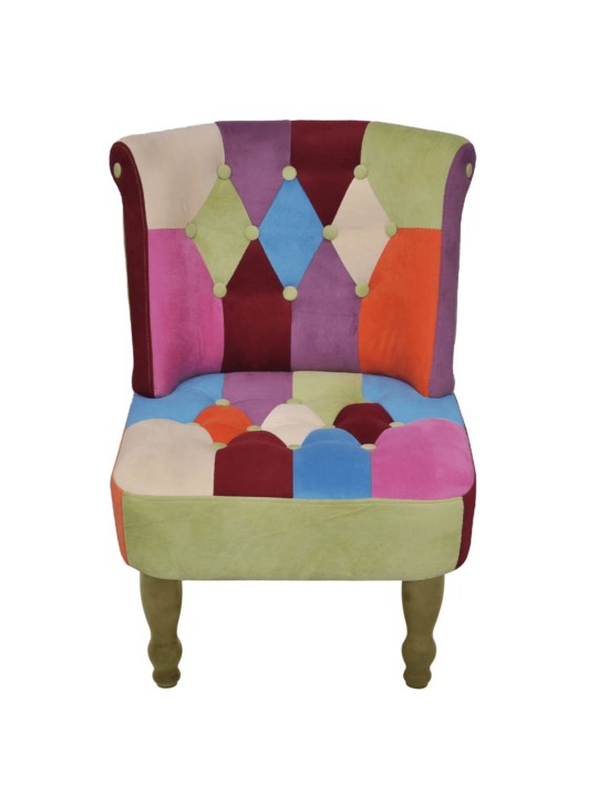 Francouzské křeslo patchwork textil