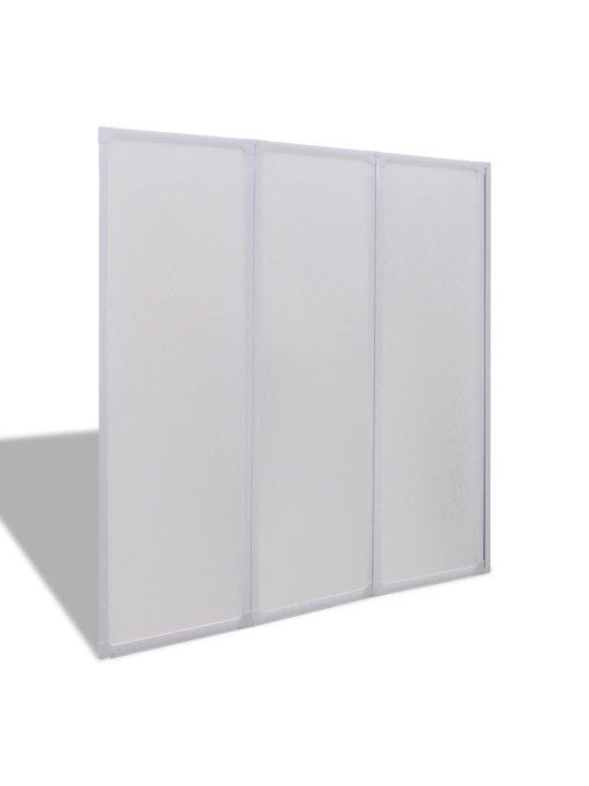 Sprchová a vanová zástěna 117 x 120 cm 3 panely skládací