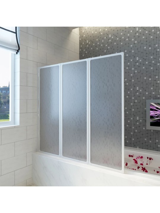 Vanová zástěna 141 x 132 cm 3 skládací panely