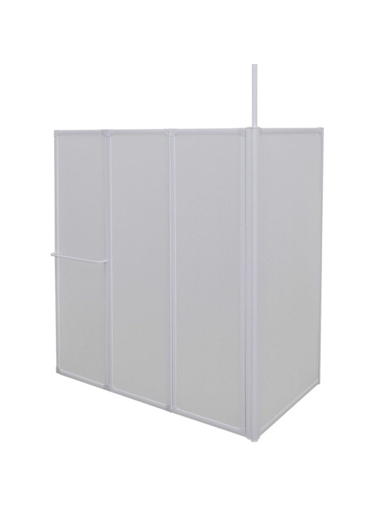 Sprchová a vanová zástěna tvar L 70x120x137cm 4 panely skládací