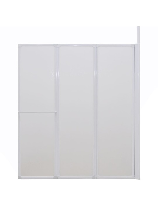 Sprchová a vanová zástěna tvar L 70x120x137cm 4 panely skládací