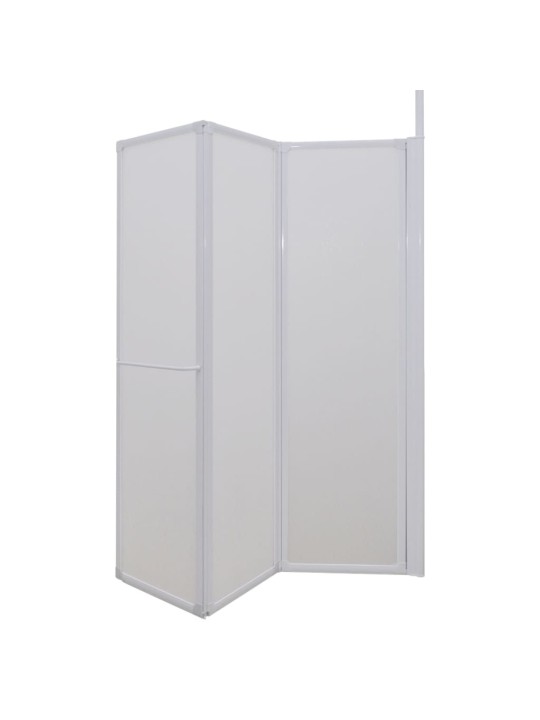 Sprchová a vanová zástěna tvar L 70x120x137cm 4 panely skládací