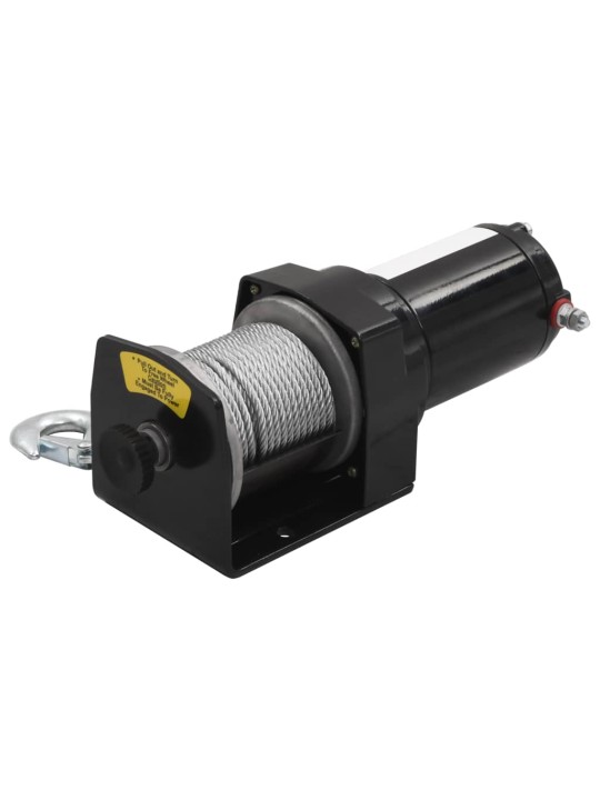 12V elektrický naviják 1360 kg s montážní deskou a lanovým oknem