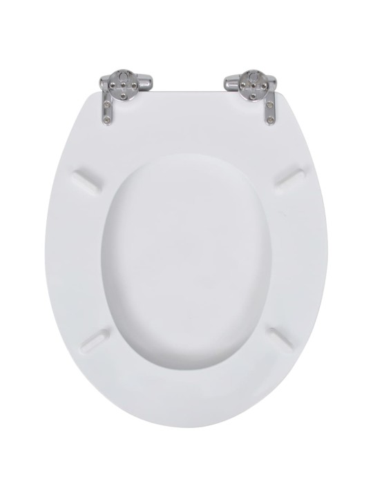 WC sedátko s funkcí pomalého sklápění MDF prostý design bílé