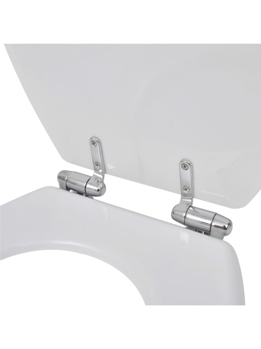 WC sedátko s funkcí pomalého sklápění MDF prostý design bílé