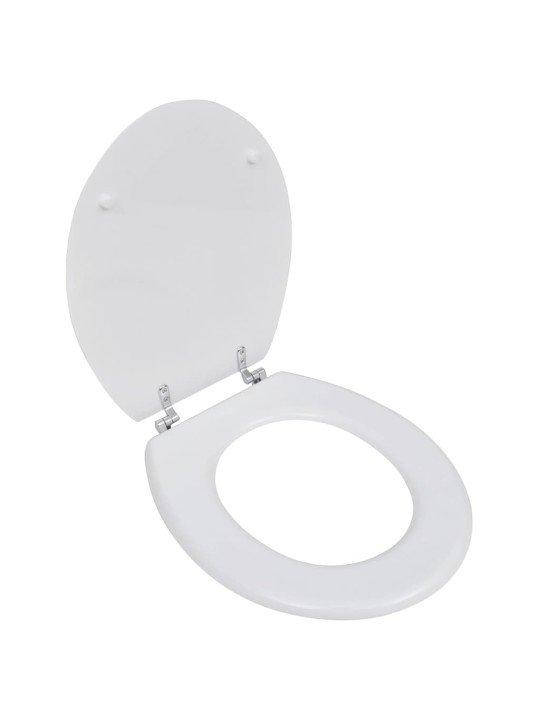 WC sedátko MDF s víkem jednoduchý design bílé