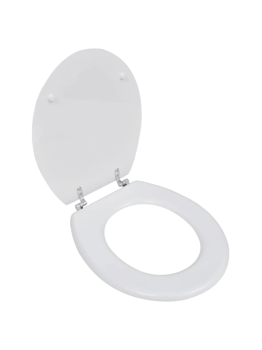 WC sedátko MDF s víkem jednoduchý design bílé
