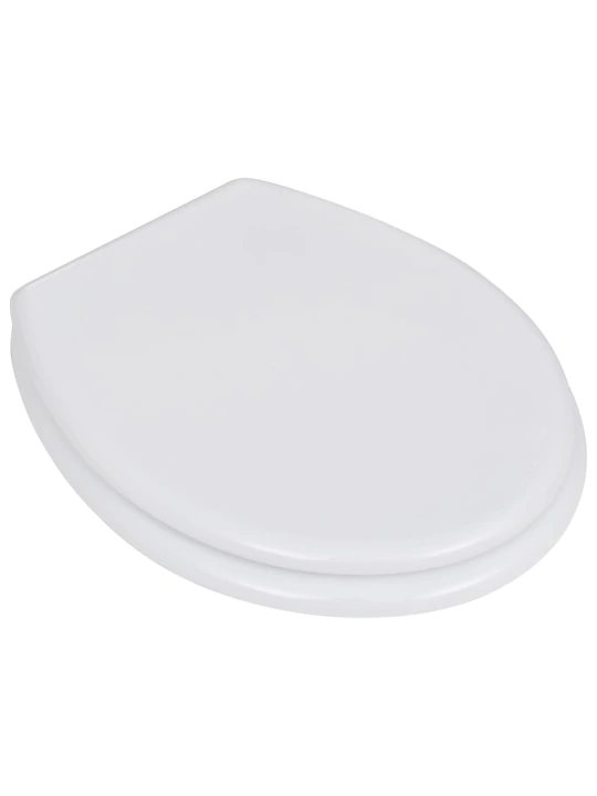 WC sedátko MDF s víkem jednoduchý design bílé