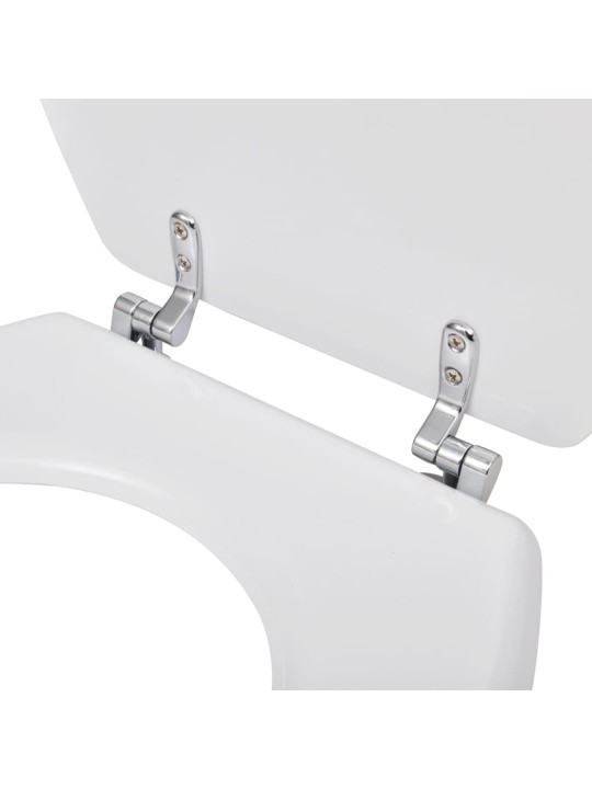 WC sedátko MDF s víkem jednoduchý design bílé