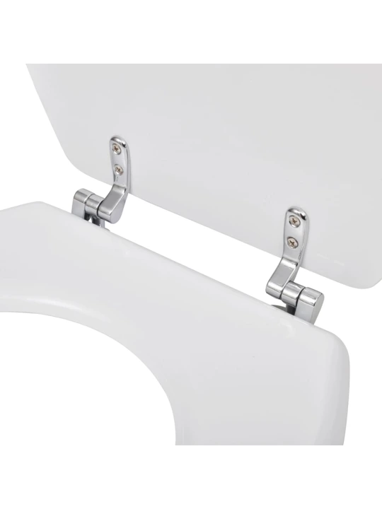 WC sedátko MDF s víkem jednoduchý design bílé