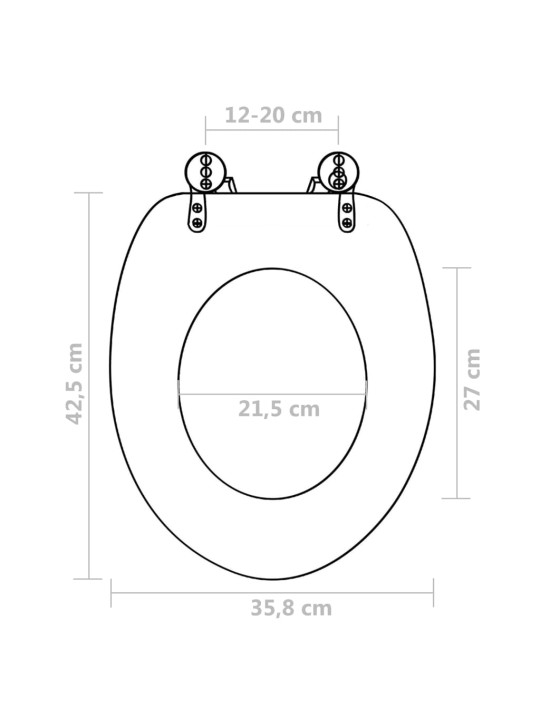 WC sedátko MDF s víkem jednoduchý design bílé